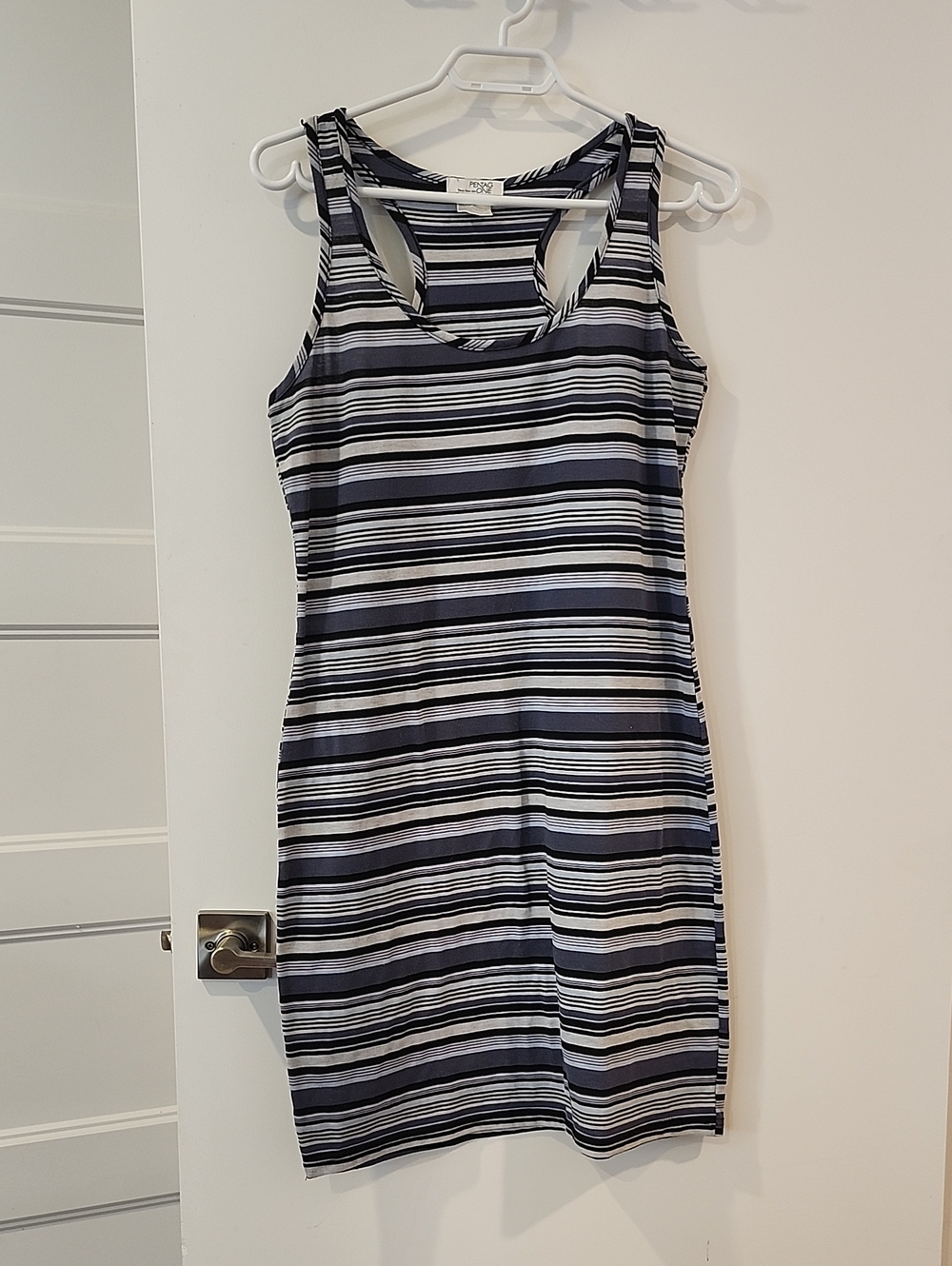 P2P 19" Beautiful Grey And Black Dress In XL